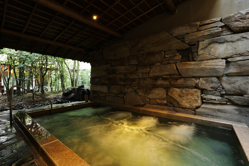 A boutique hotel reception desk in Japan.
